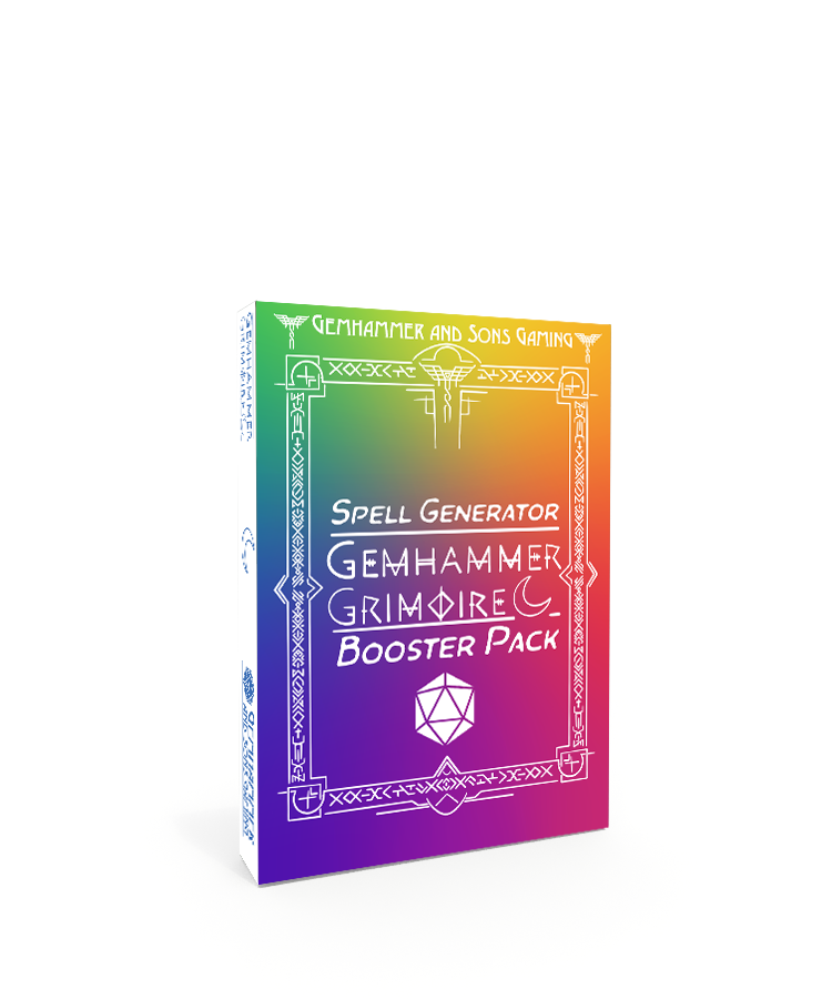 Gemhammer Grimoire Spell Cards: Spell Generator Booster Pack